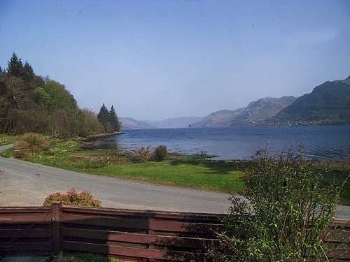 Garden with superb views down the loch